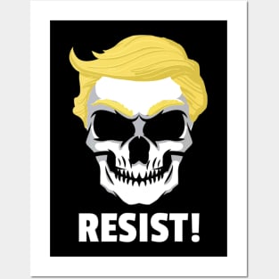 AntiTrump Resist Skull Posters and Art